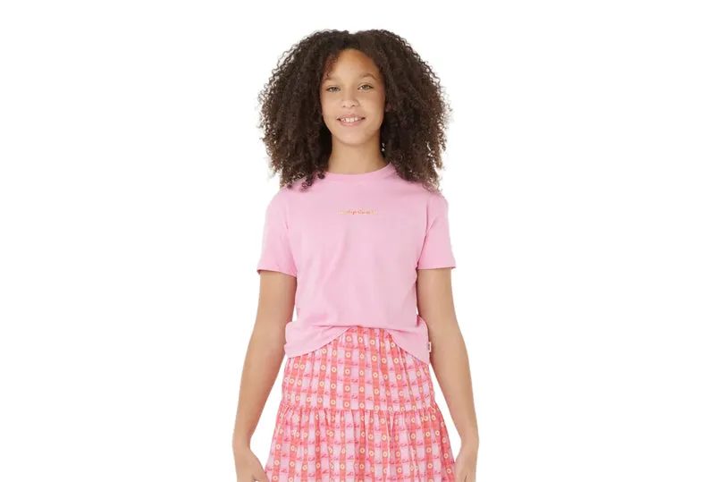 T-SHIRT COURT COUCHER DE SOLEIL - FILLE