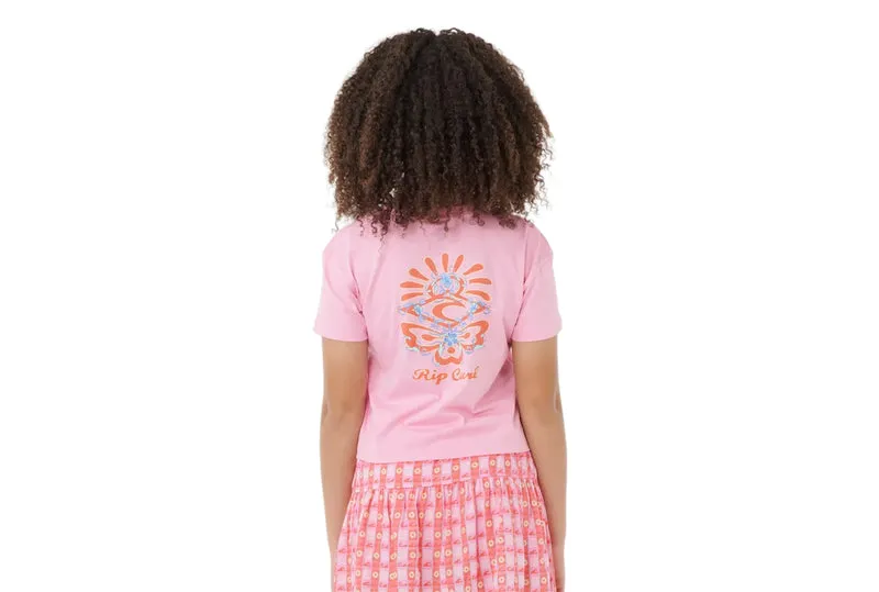 T-SHIRT COURT COUCHER DE SOLEIL - FILLE