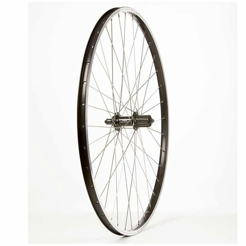 Wheel shop, alex dm18 noir/ Shimano Deore fh-t610, roue, arrière, 700c / 622, trous: 36, qr, 135mm, sur jante, Shimano hg
