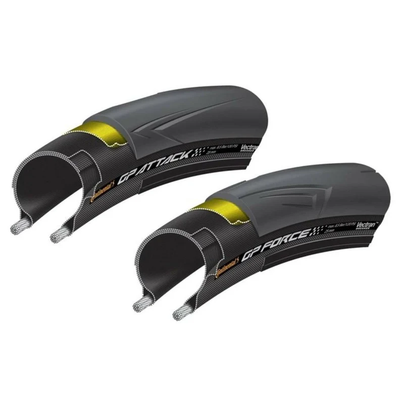 Pneu Continental attack/force - 700 x 22/24 - paire