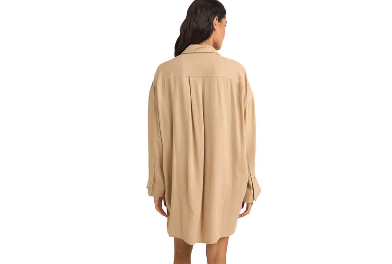 ROBE CHEMISE À MANCHES LONGUES SUN RAY