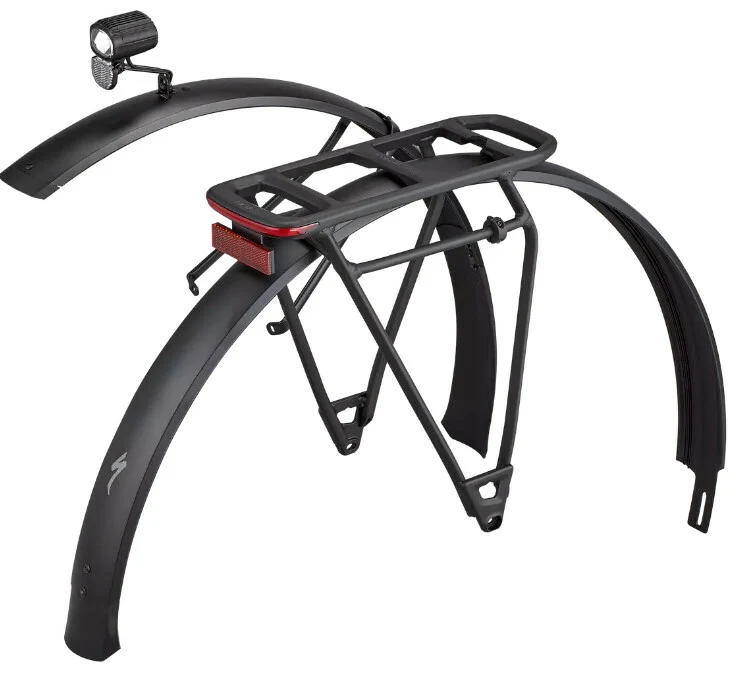 Ensemble de gardes-boue avec lumières et porte-bagage Specialized Turbo tero