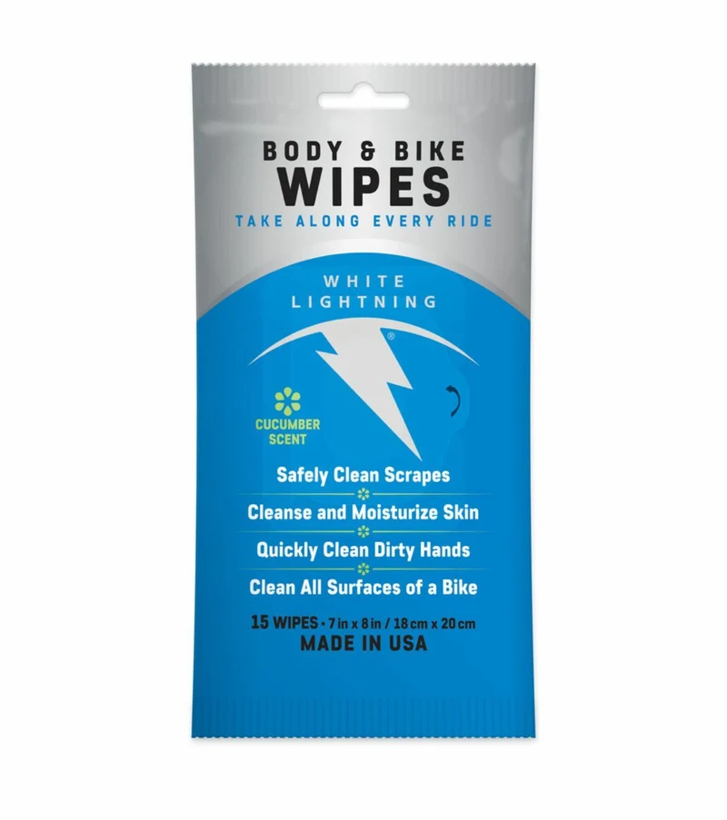 Lingettes White Lightning pour vélo et corps