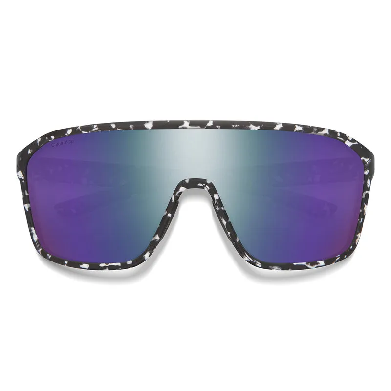 Lunettes Smith boomtown noir marbré- chromapop polarisé mauve