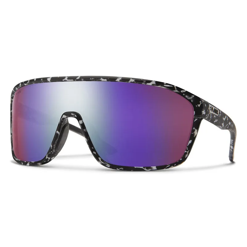 Lunettes Smith boomtown noir marbré- chromapop polarisé mauve
