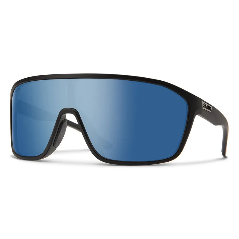 Lunettes Smith boomtown noir mat - chromapop polarisé bleu