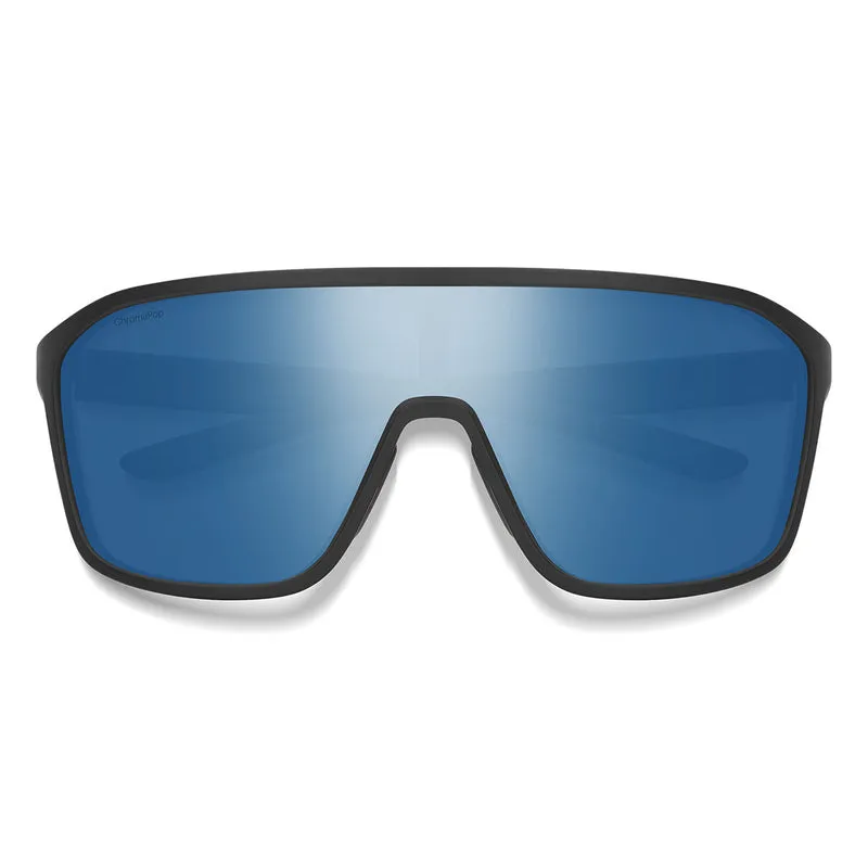 Lunettes Smith boomtown noir mat - chromapop polarisé bleu