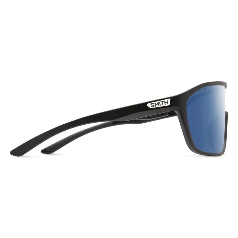 Lunettes Smith boomtown noir mat - chromapop polarisé bleu