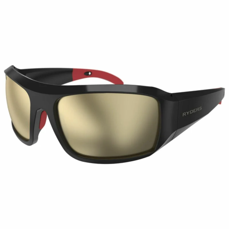 Lunette Ryders powell polar noir rouge - lentille brune