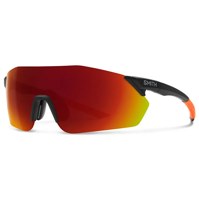 Lunettes Smith reverb gris mat (lentille chromapop rouge miroir)