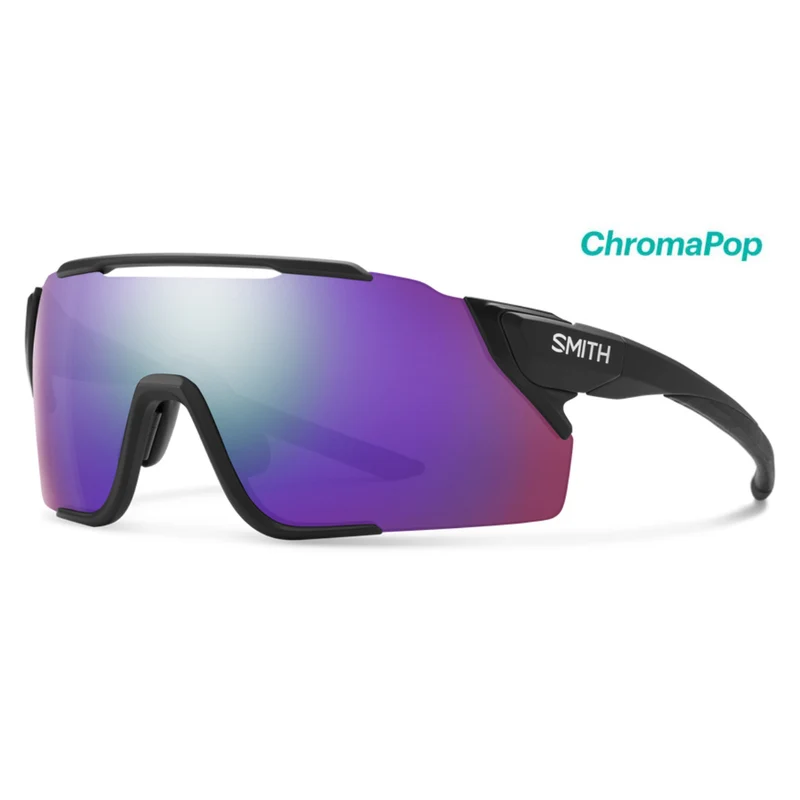 Lunettes Smith Attack Mag MTB Noir Mat (lentille Chromapop Violet Miroir)