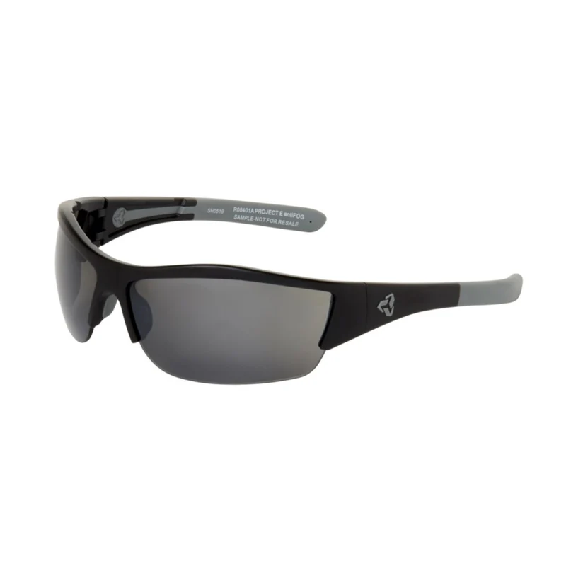 Lunette Ryders fifth poly noir mat lentille gris fm anti buee