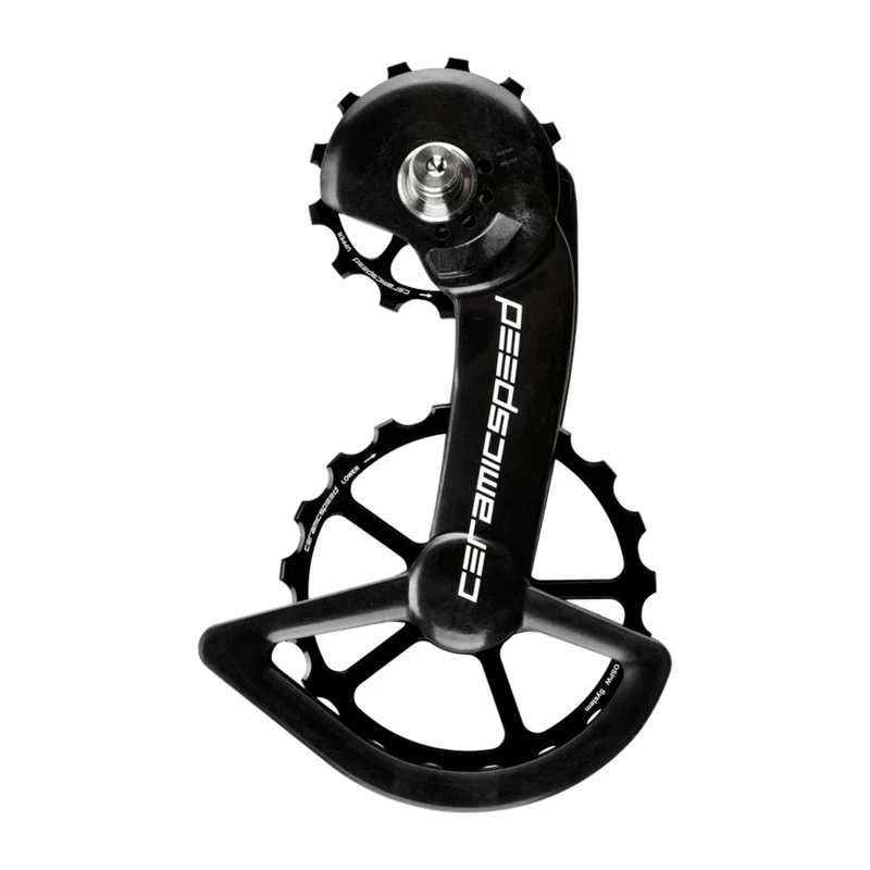Ensemble de poulies CeramicSpeed surdimensionnées OSPW - Shimano R8100/R9200 Noir non-coated