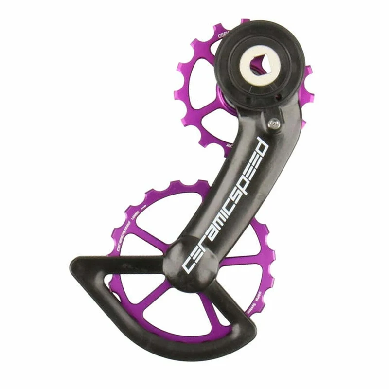 Ensemble de poulies CeramicSpeed surdimentionnées OSPW - Sram Force/Red AXS Édition Limité Mauve coated