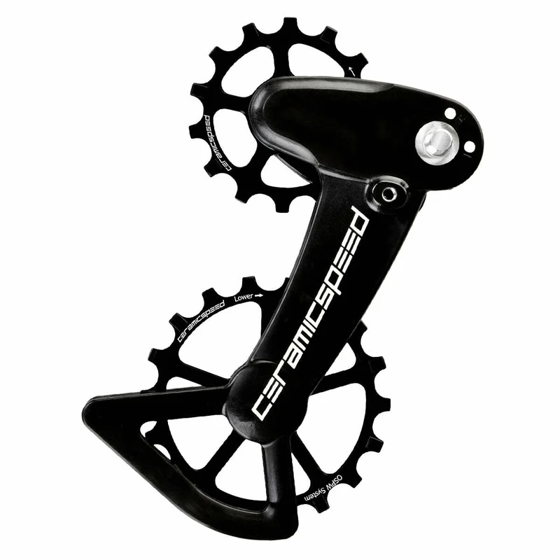 Ensemble de poulies CeramicSpeed surdimentionnées OSPW - Shimano XT/XTR 12 vitesses Noir non-coated