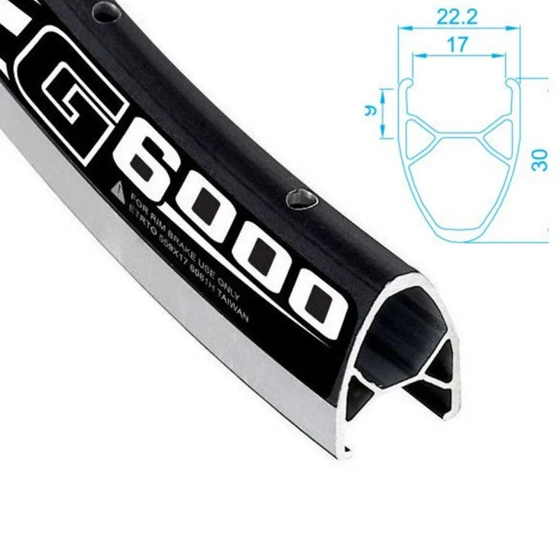 Roue avant Alexrims G-6000 noir 700c moyeu Shimano Deore