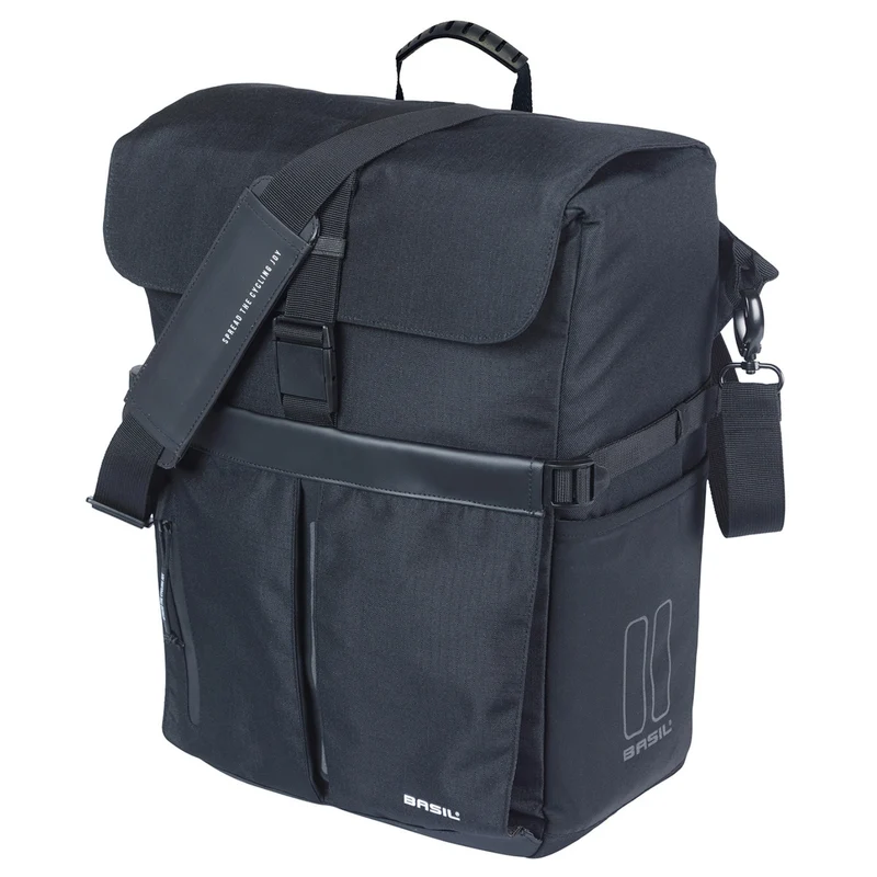 Sacoche Basil Move Simple avec crochets MIK 15l Noir unité