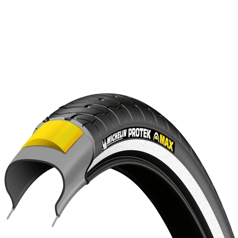Pneu Michelin Protek Max Hybrid 700x47C Protek 5mm réflecteur Noir