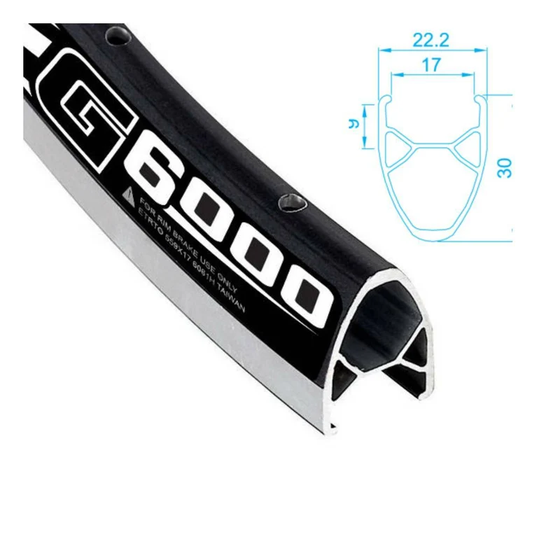 Jante alexrims - 700c g6000 (double paroi) - noir
