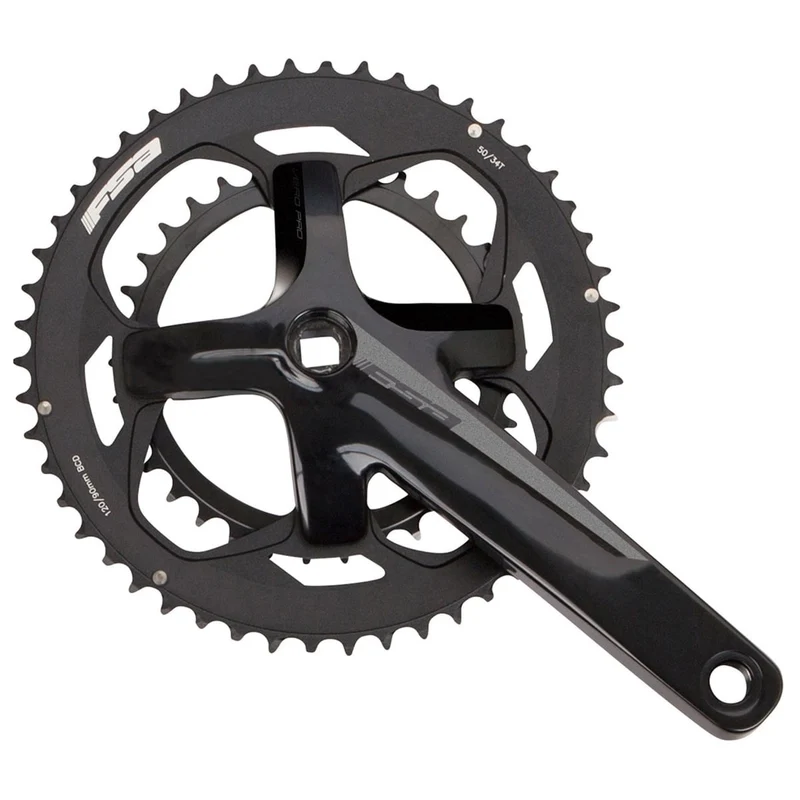 Pédalier FSA Vero Double 10/11 vit. BCD 110 34/50 dents carré Noir 170mm