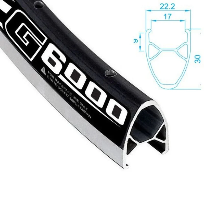 Roue arrière Alex Rims G6000 700c moyeu Shimano Alivio TX500 8/9/10 vit. Noir