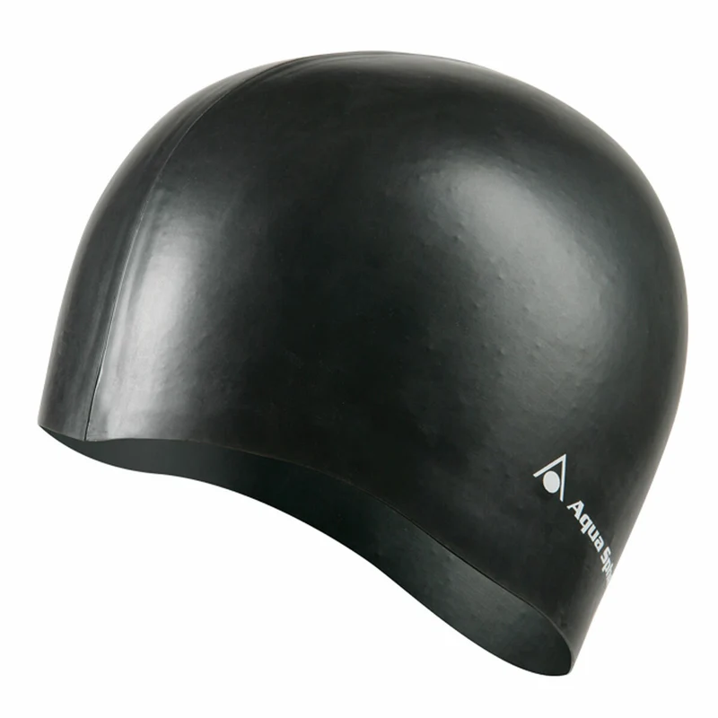 Bonnet de nage Aquasphere volume cheveux long silicone noir