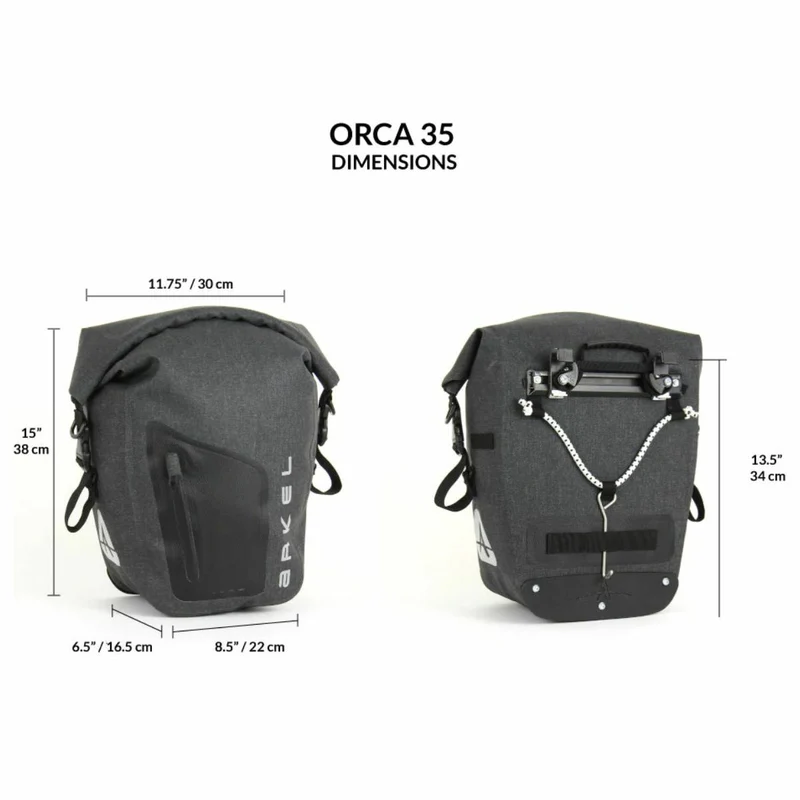 Sacoches Arkel Orca 35 gris paire