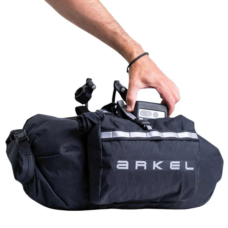 Sac de guidon Arkel Rollpacker Avant 15 avec support