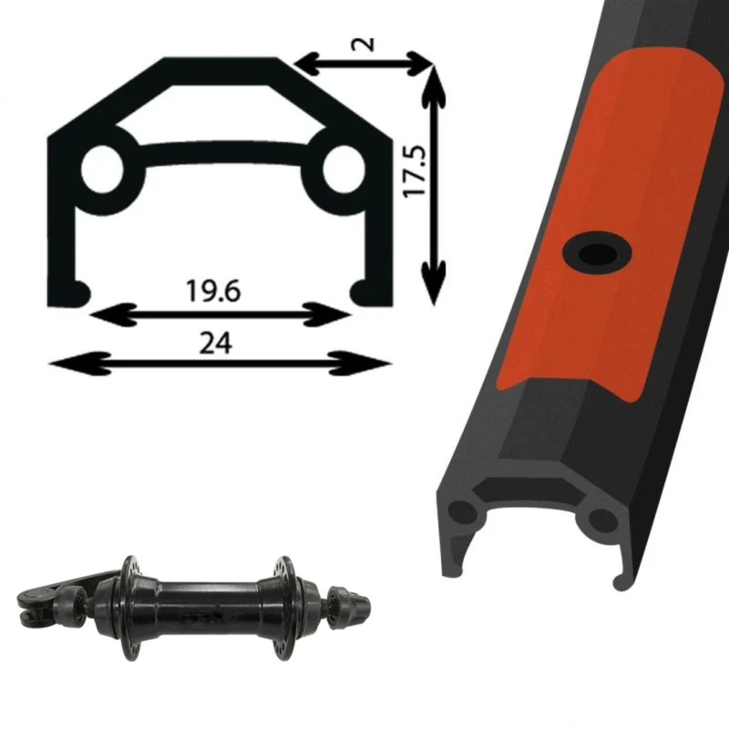 Roue avant Damco alliage 700c qr noir