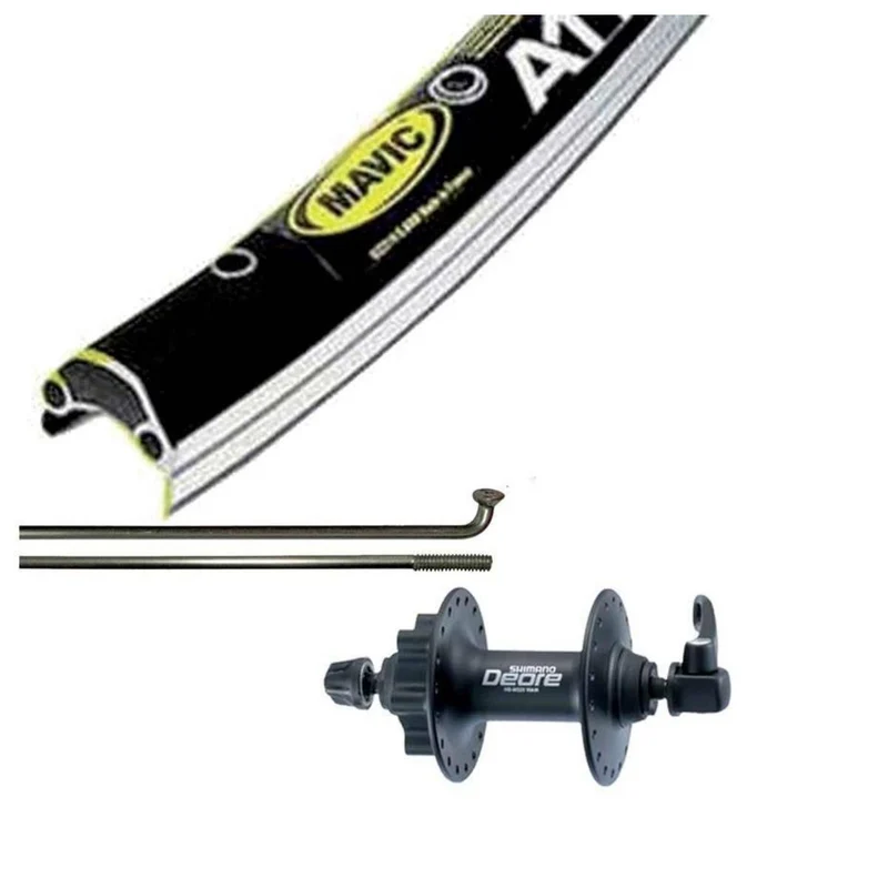Roue avant Mavic A119 / Shimano HB-M525 700 QR 100mm jante et disques 6 boulons