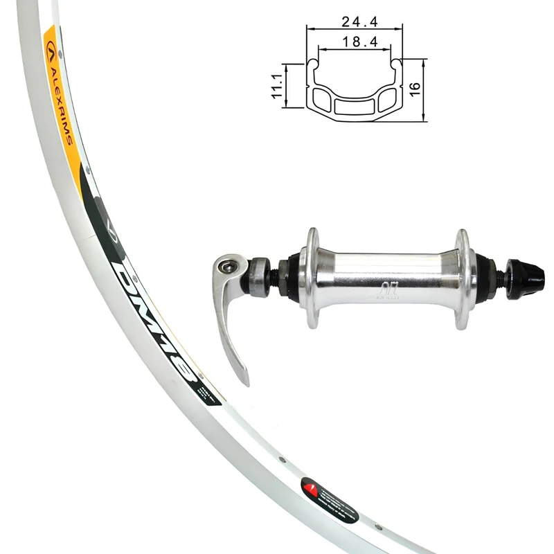 Roue avant Alexrims DM-18 700c QR Argent