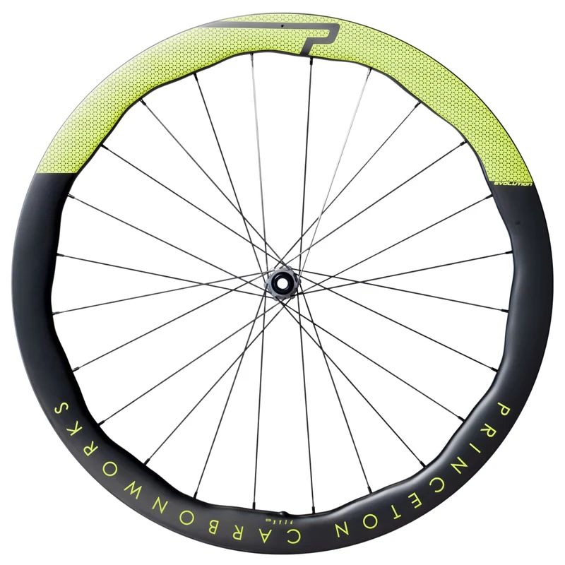 Roues Princeton Carbonworks Wake 6560 (moyeux DT 240) logo Hi-Vis