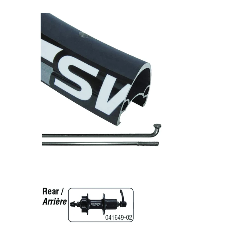 Roue arrière Alex ATD470 / Shimano M475 700 QR 135mm Disc 6 boulons