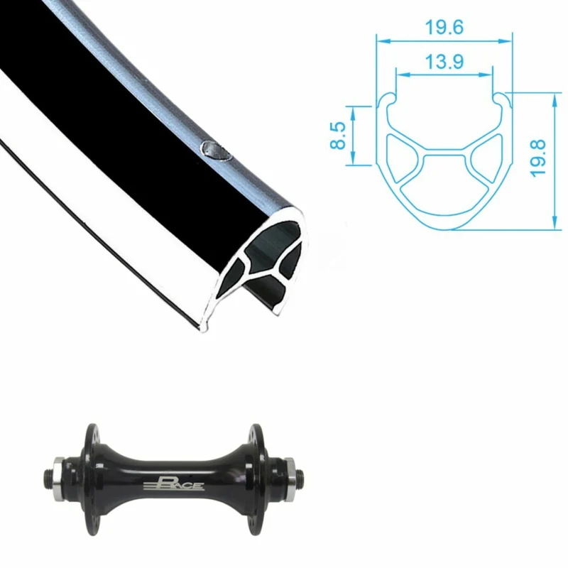 24x1 roue arrière noir q/r 540mm 8a11-vitesses