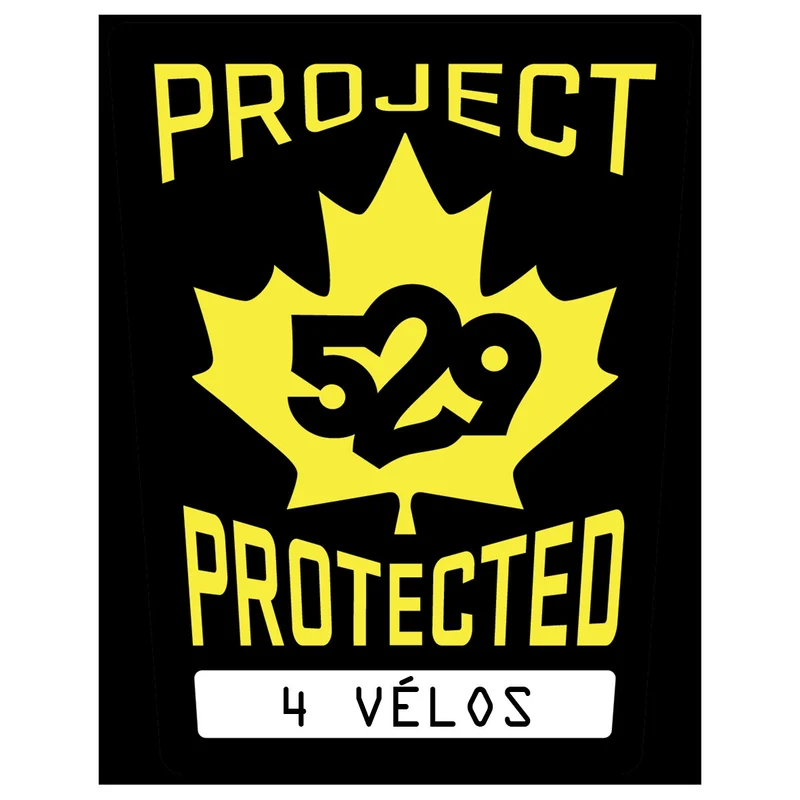 Ensemble d'enregistrement antivol Garage 529 pour 4 vélos