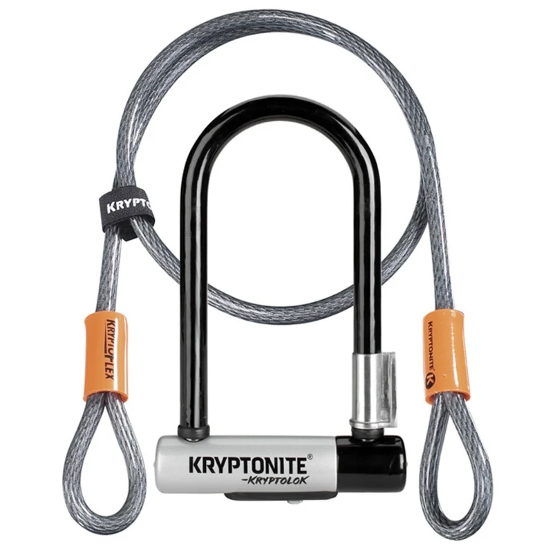 Cadenas en u Kryptonite Kryptolock serie 2 mini-7 noir avec cable 4pied