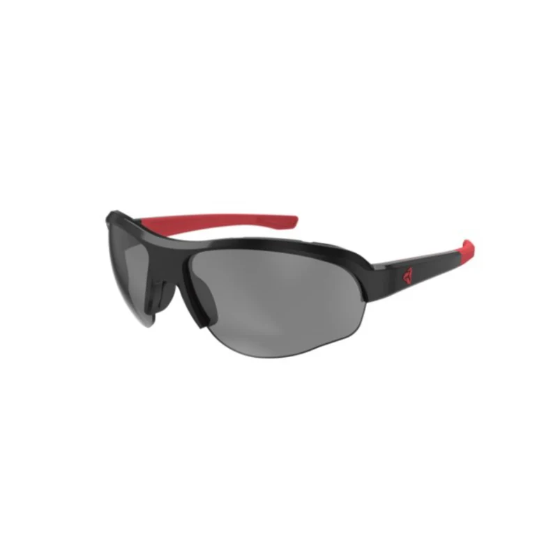 Lunette Ryders flume poly noir rouge lentille grise