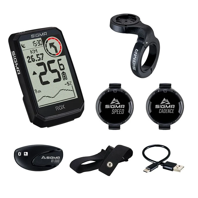 Compteur GPS Sigma ROX 4.0 Endurance noir - set capteurs