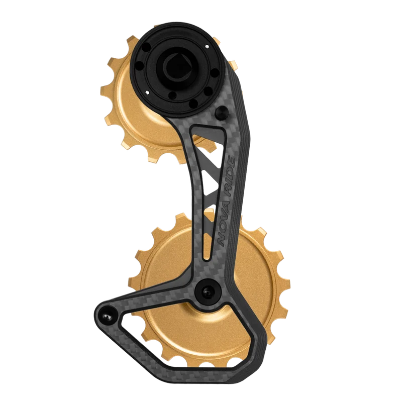 Chape dérailleur arrière carbone céramique Nova Ride CCD Evo S Sram AXS Rival Red Force 12v