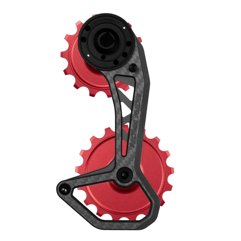 Chape dérailleur arrière carbone céramique Nova Ride CCD Evo S Sram AXS Rival Red Force 12v