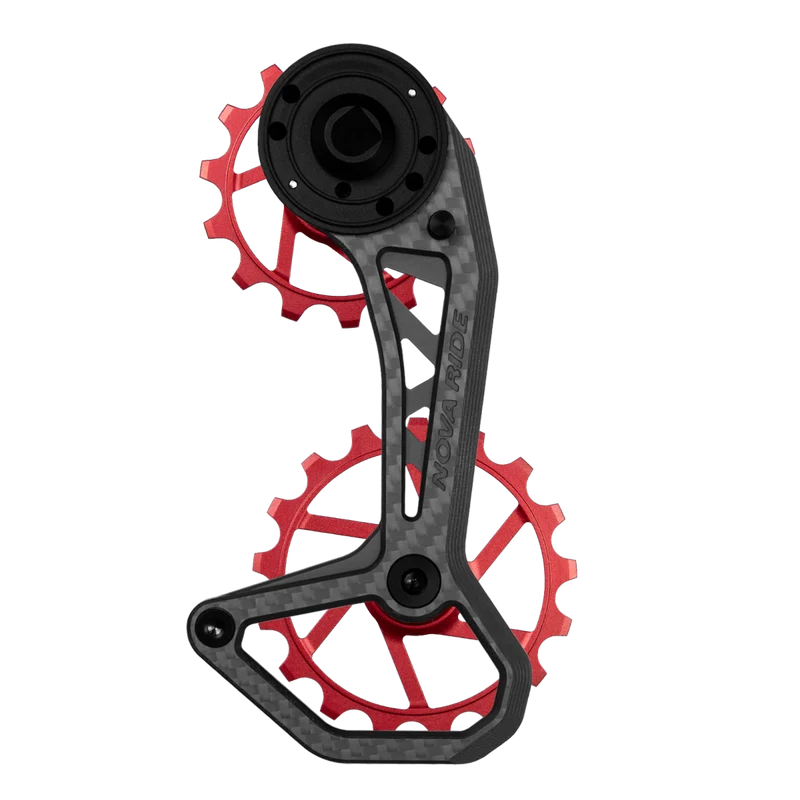Chape dérailleur arrière carbone céramique Nova Ride CCD Evo Sram AXS Rival Red Force 12v