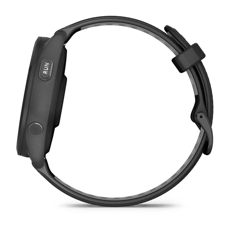 Forerunner 265 noire avec bracelet en silicone noir/gris