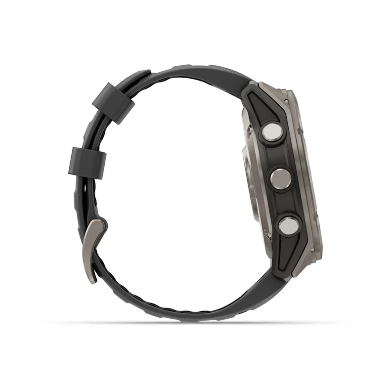 Montre GPS Garmin fēnix® 8 Pro – 51 mm, AMOLED Sapphire, Titanium avec bracelet en silicone graphite/noir