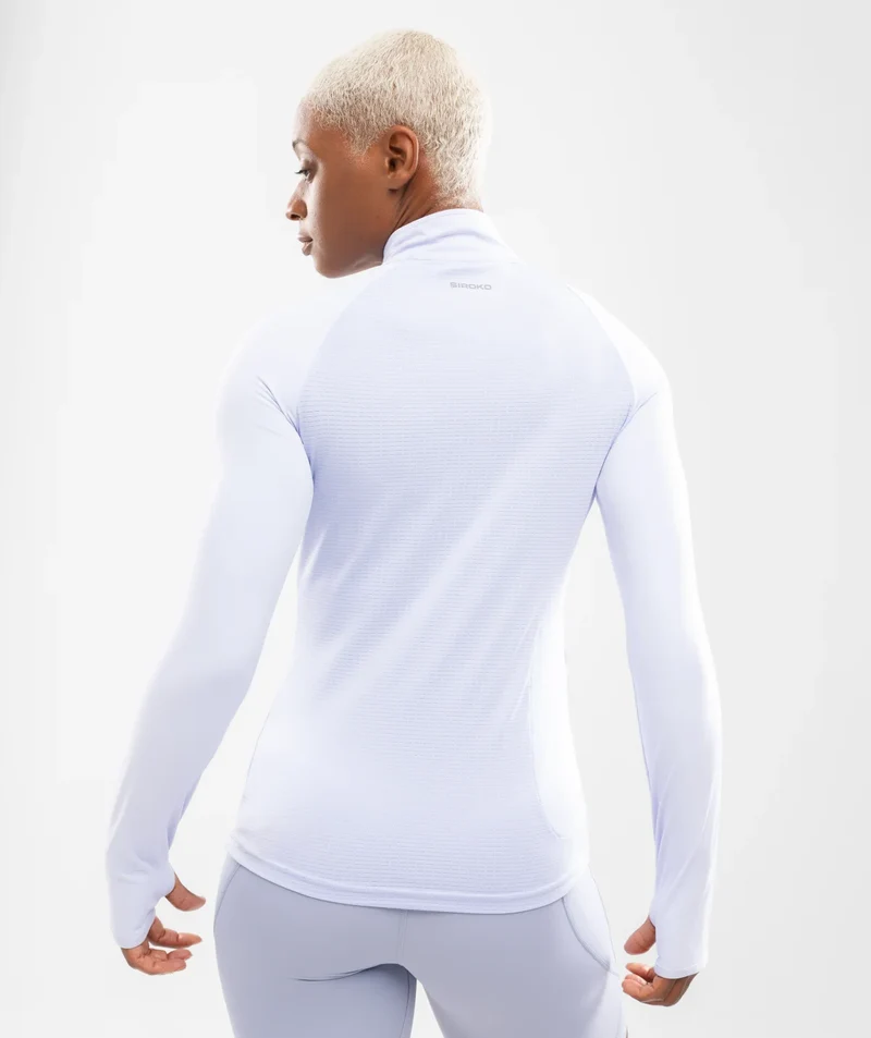 Pull running demi-zip femme Center Lilac