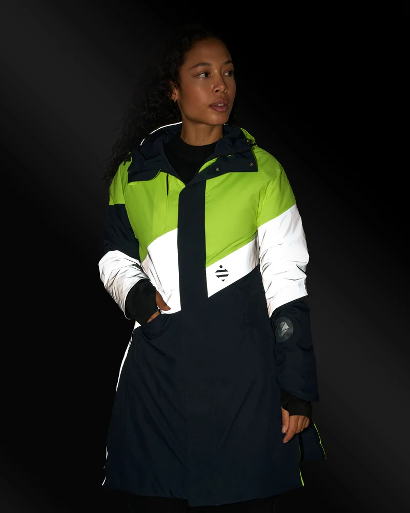 Parka réfléchissante & réversible d'hiver Fluvia