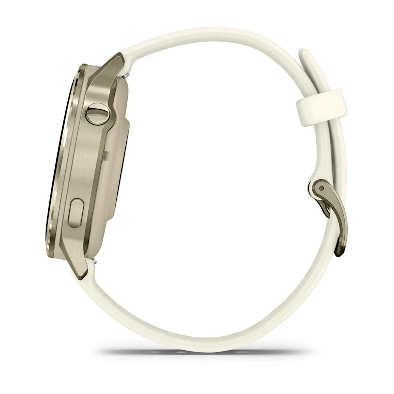 Montre de Sport Garmin Venu® 4 - 41 mm Lunar Gold avec bracelet en silicone ivoire