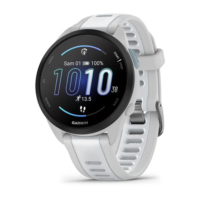 Forerunner® 165 Music Blanc/Gris clair