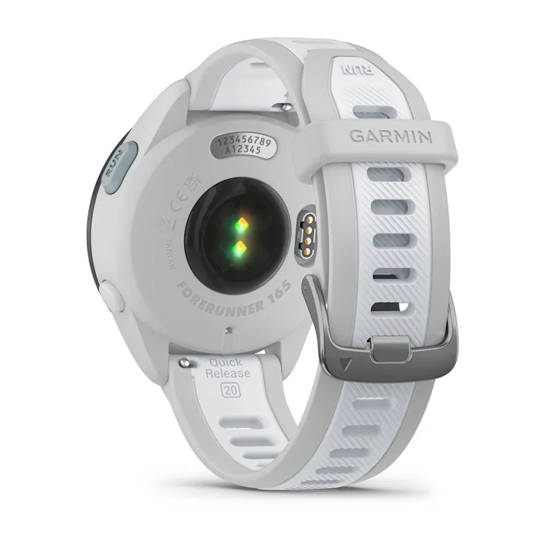 Forerunner® 165 Music Blanc/Gris clair