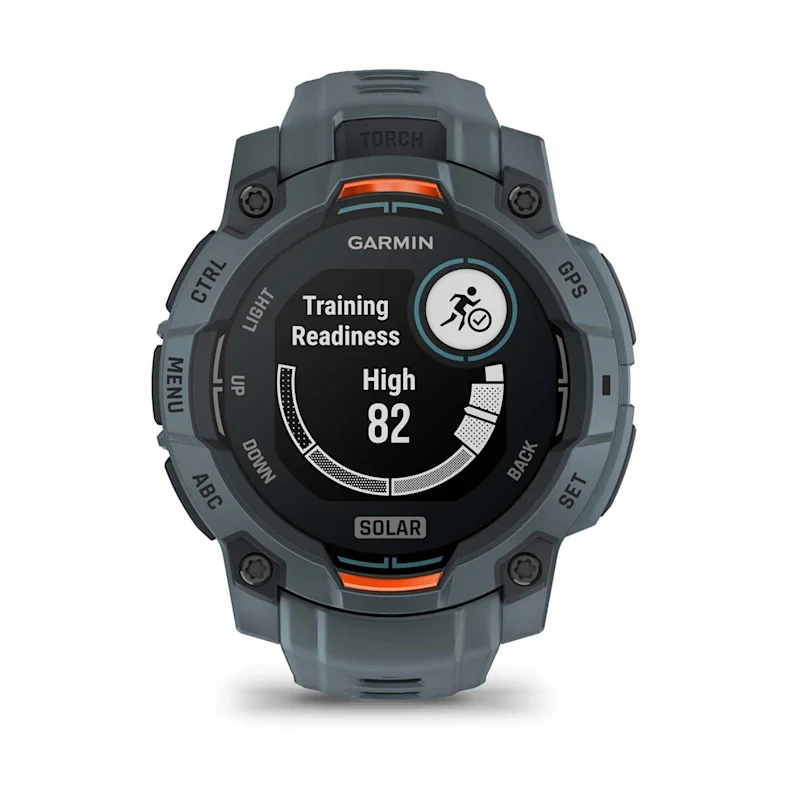 Montre GPS Garmin Instinct 3 Solar - 45 mm Bleu crépuscule avec bracelet bleu crépuscule