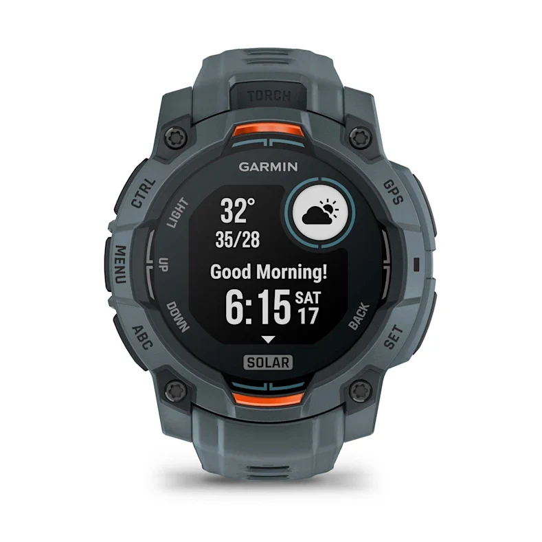 Montre GPS Garmin Instinct 3 Solar - 45 mm Bleu crépuscule avec bracelet bleu crépuscule